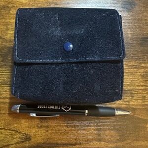 Chopard Black Pen with Blue Velvet Holder